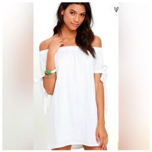 Lulus Al Fresco white off the shoulder sundress size large